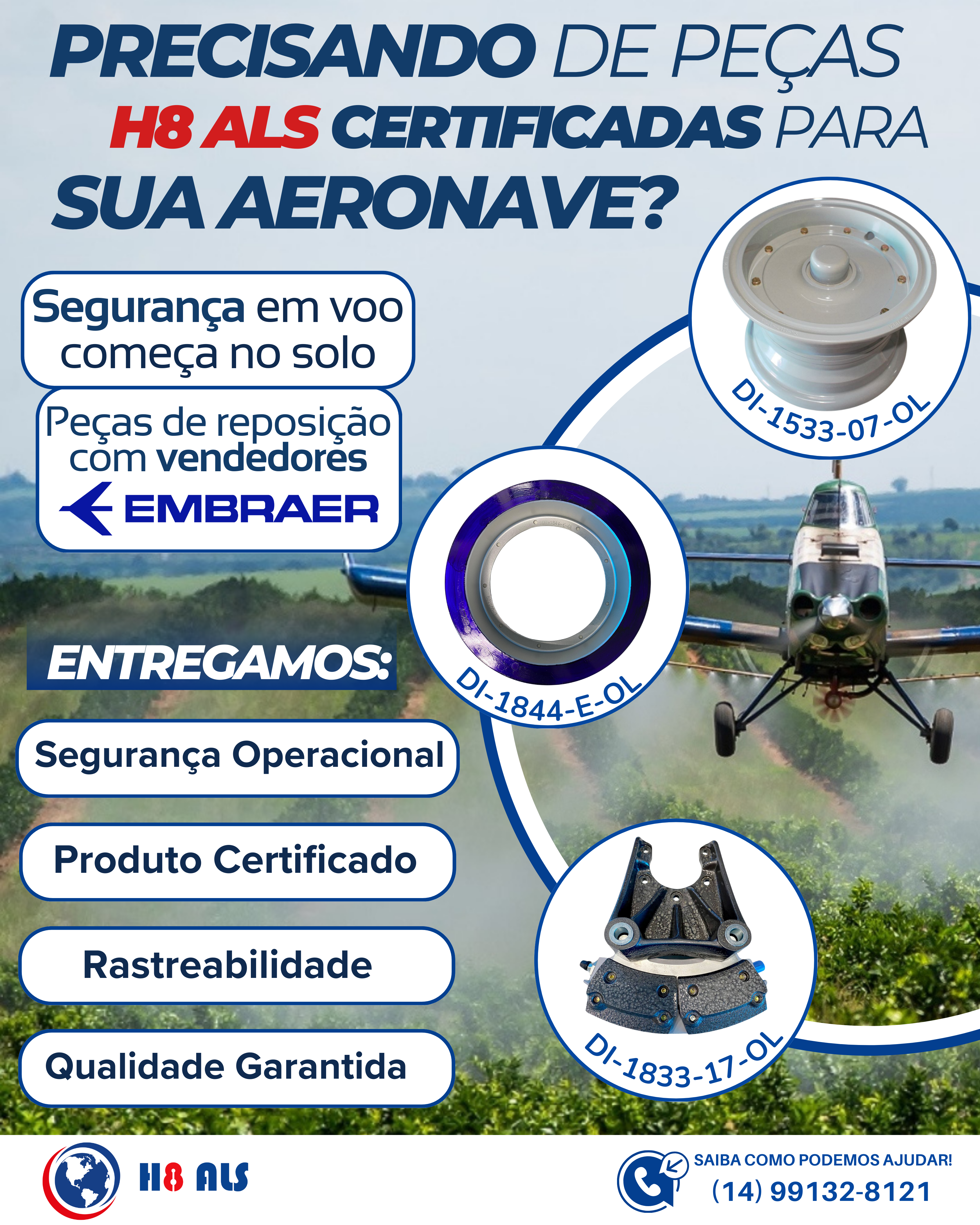 PEÇAS CERTIFICADAS PARA SUA AERONAVE