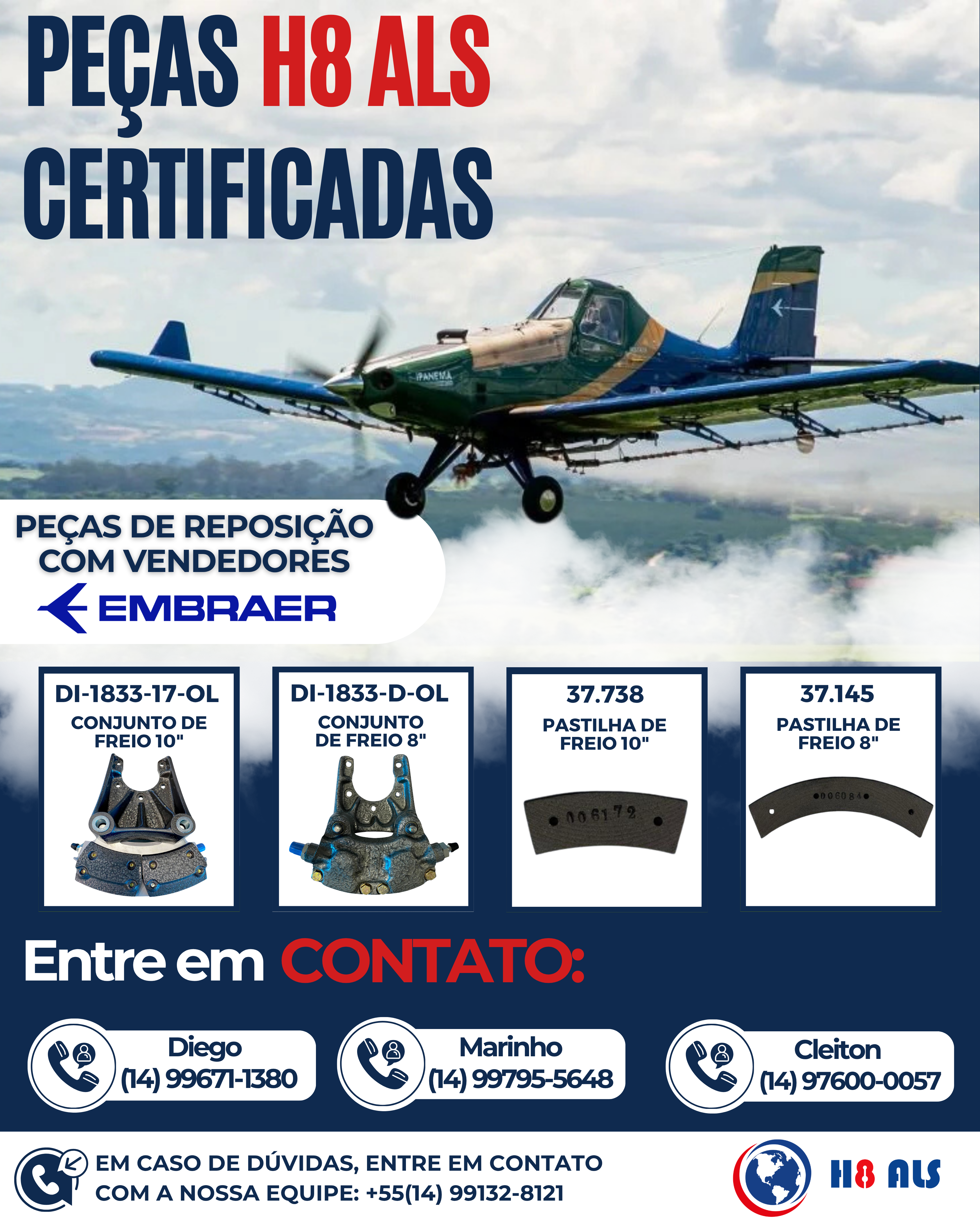 PEÇAS H8 ALS CERTIFICADAS