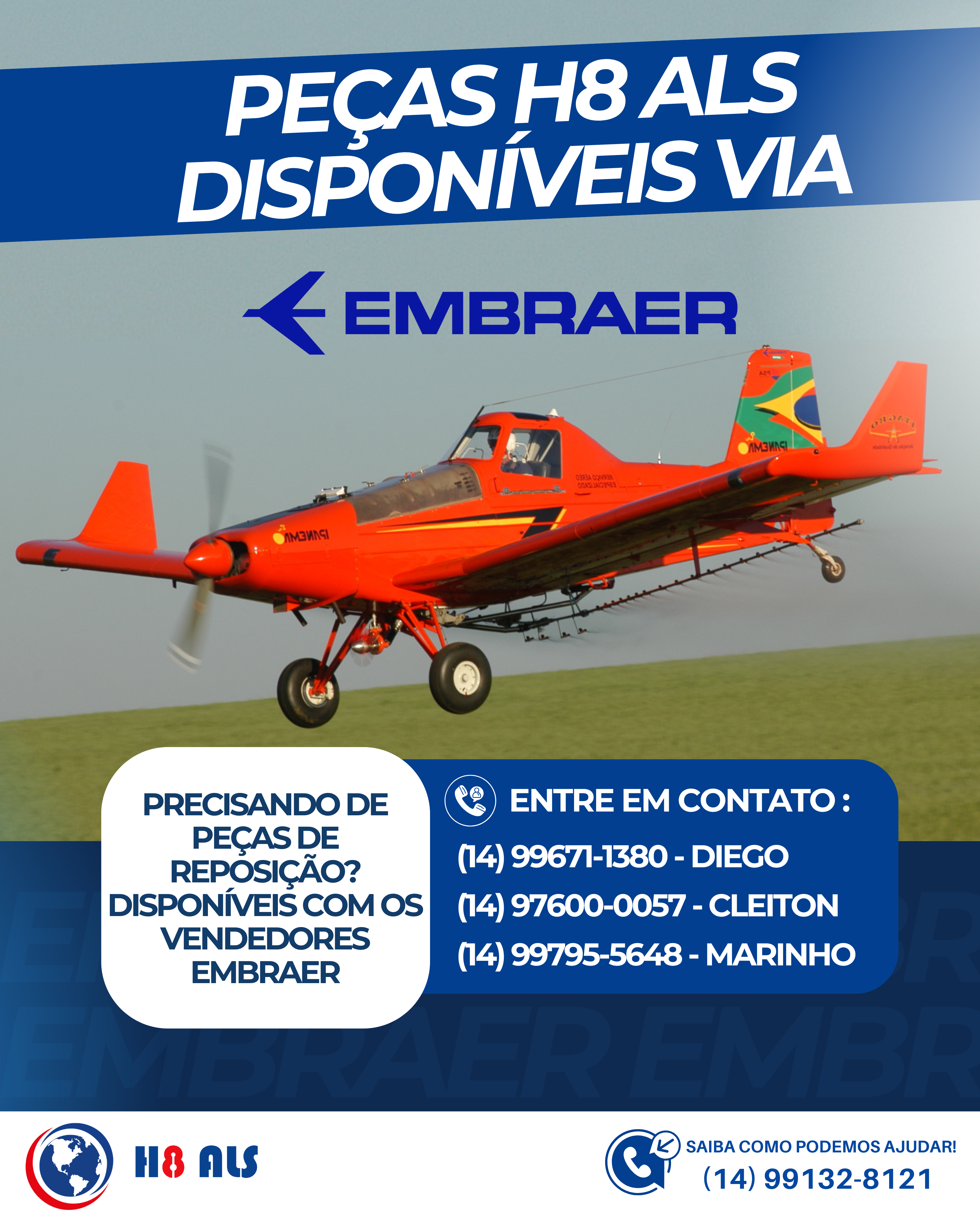 PEÇAS H8 ALS DISPONÍVEIS VIA EMBRAER